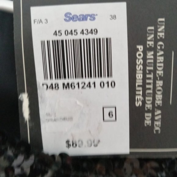 Little black dress Jessica size 6 with sequin trim - Picture 9 of 9